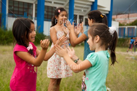 Fair Trade Photo Activity, Colour image, Day, Education, Emotions, Friendship, Group of girls, Happiness, Horizontal, Outdoor, People, Peru, Playing, Smiling, South America