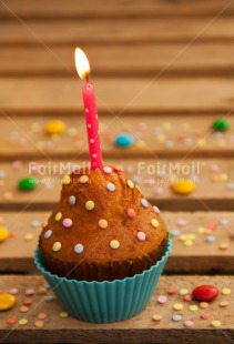 Fair Trade Photo Birthday, Colour image, Cupcake, Invitation, Party, Peru, South America, Vertical