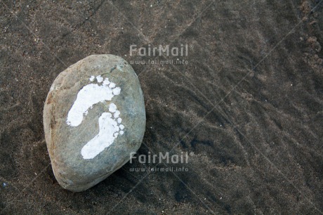 Fair Trade Photo Beach, Black and white, Condolence-Sympathy, Footstep, Horizontal, Peru, Shooting style, South America, Stone