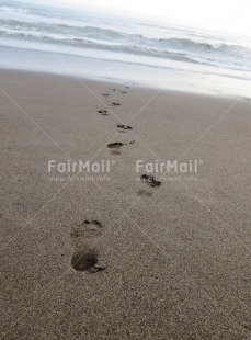 Fair Trade Photo Beach, Colour image, Emotions, Footstep, Loneliness, Miss you, Peru, Sea, South America, Travel, Vertical