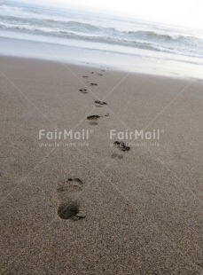 Fair Trade Photo Beach, Colour image, Emotions, Footstep, Loneliness, Miss you, Peru, Sea, South America, Travel, Vertical
