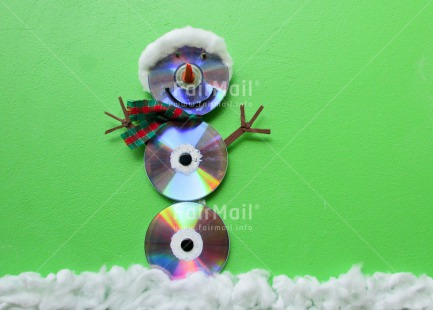 Fair Trade Photo Christmas, Colour image, Funny, Green, Horizontal, Peru, Smile, Snow, Snowman, South America