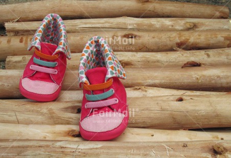 Fair Trade Photo Birth, Closeup, Colour image, Girl, Horizontal, New baby, People, Peru, Shoe, Shooting style, South America