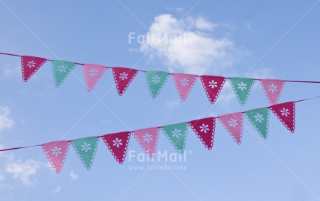 Fair Trade Photo Birth, Birthday, Blue, Clouds, Colour image, Flags, Horizontal, Invitation, New baby, Party, Peru, Sky, South America, Summer