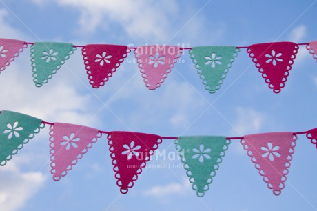 Fair Trade Photo Birth, Birthday, Blue, Clouds, Colour image, Flags, Horizontal, Invitation, New baby, Party, Peru, Sky, South America, Summer