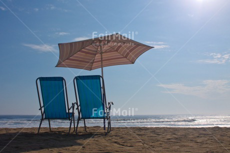 Fair Trade Photo Activity, Beach, Chair, Colour image, Day, Holiday, Horizontal, Outdoor, Peru, Relaxing, Sea, South America, Summer, Umbrella