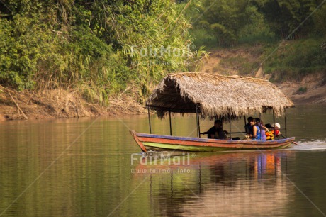 Fair Trade Photo Boat, Colour image, Ethnic-folklore, Horizontal, Peru, River, South America, Transport, Travel