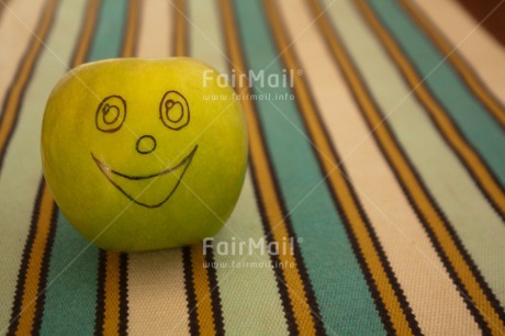 Fair Trade Photo Apple, Colour image, Food and alimentation, Fruits, Get well soon, Horizontal, Peru, Smile, South America