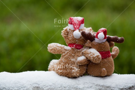 Fair Trade Photo Christmas, Colour image, Friendship, Horizontal, Peru, Snow, South America, Teddybear, Together