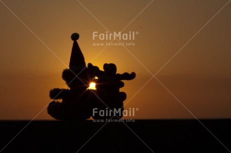 Fair Trade Photo Christmas, Colour image, Horizontal, Peru, South America, Sunset, Teddybear