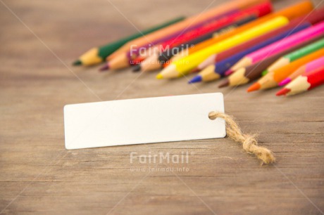 Fair Trade Photo Card, Colour image, Crayon, Desk, Exams, Good luck, Horizontal, Message, Multi-coloured, Peru, School, South America, Success, Table, Wood