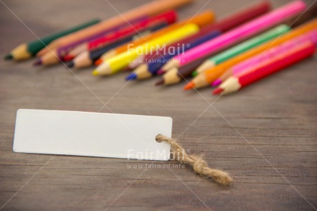 Fair Trade Photo Card, Colour image, Crayon, Desk, Exams, Good luck, Horizontal, Message, Multi-coloured, Peru, School, South America, Success, Table, Wood