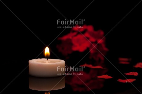 Fair Trade Photo Black, Candle, Colour image, Condolence-Sympathy, Flower, Flowers, Horizontal, Indoor, Light, Night, Peru, Red, South America, Studio, White