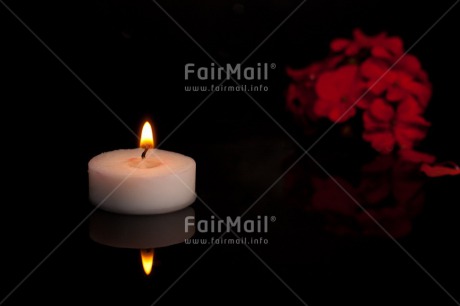 Fair Trade Photo Black, Candle, Colour image, Condolence-Sympathy, Flower, Flowers, Horizontal, Indoor, Light, Night, Peru, Red, South America, Studio, White