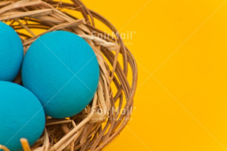 Fair Trade Photo Blue, Colour image, Colourful, Easter, Egg, Food and alimentation, Horizontal, Nest, Peru, South America, Yellow