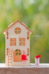 Fair Trade Photo Activity, Colour image, Home, Moving, New home, Paint, Painter, Painting, Peru, Red, South America, Stairs, Vertical, Welcome home