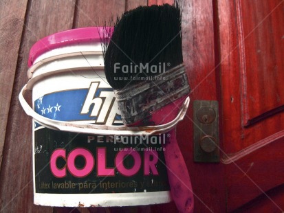 Fair Trade Photo Activity, Brush, Building, Closeup, Colour image, Door, Horizontal, House, New home, Painting, Peru, South America