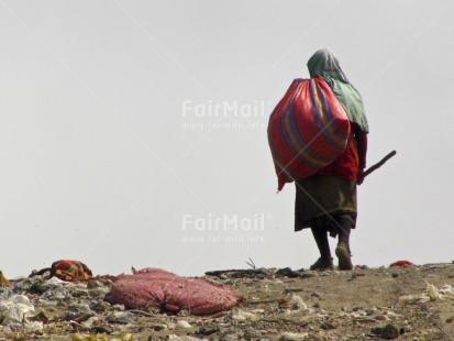 Fair Trade Photo Activity, Child labour, Colour image, Day, Garbage, Health, Horizontal, Hygiene, One woman, Outdoor, People, Peru, Recycle, Safety, Sanitation, South America, Walking, Working