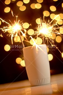 Fair Trade Photo Black, Colour image, Firework, Jar, Light, New Year, Peru, South America, Vertical