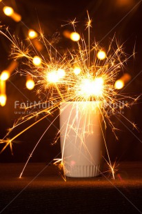 Fair Trade Photo Black, Colour image, Firework, Jar, Light, New Year, Peru, South America, Vertical