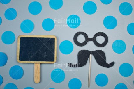 Fair Trade Photo Blackboard, Blue, Colour image, Confetti, Fathers day, Grey, Moustache, Peru, South America