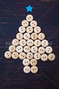 Fair Trade Photo Button, Christmas, Christmas decoration, Christmas tree, Colour, Colour image, Object, Place, South America, Star, Vertical, Wood