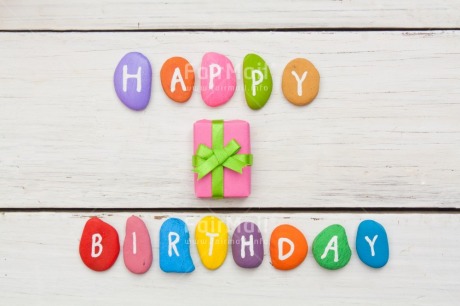 Fair Trade Photo Birthday, Colour, Colour image, Colourful, Emotions, Happy, Horizontal, Letter, Nature, Object, Party, Peru, Place, Present, Rock, South America, Text, White, Wood
