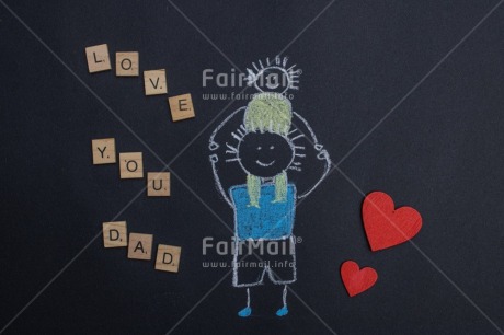 Fair Trade Photo Activity, Blackboard, Chalk, Colour, Dad, Draw, Drawing, Father, Fathers day, Heart, Letter, Object, People, Red, Text