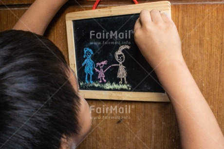 Fair Trade Photo Activity, Blackboard, Boy, Chalk, Draw, Drawing, Family, Object, People