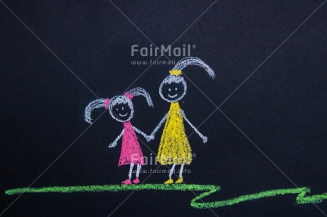 Fair Trade Photo Activity, Blackboard, Chalk, Child, Cloud, Draw, Drawing, Girl, Mom, Mother, Mothers day, Nature, Object, People, Sister