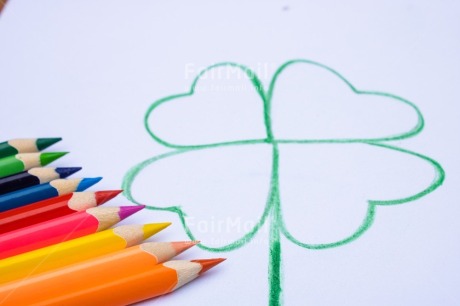 Fair Trade Photo Adjective, Clover, Colour, Congratulations, Emotions, Flower, Goal, Good luck, Green, Multi-coloured, Nature, Object, Pencil, Success