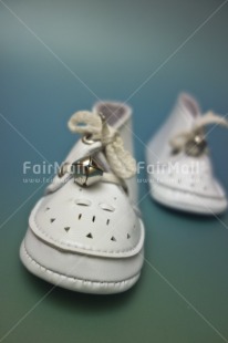 Fair Trade Photo Birth, Colour image, Indoor, New baby, Peru, Shoe, South America, Studio, Vertical