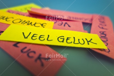 Fair Trade Photo Colour image, Exams, Good luck, Horizontal, Indoor, Letter, Multi-coloured, Peru, South America, Studio