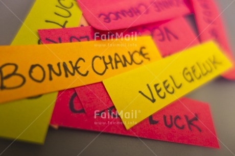 Fair Trade Photo Colour image, Exams, Good luck, Horizontal, Indoor, Letter, Multi-coloured, Peru, South America, Studio