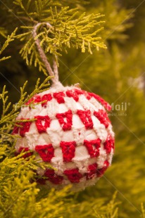 Fair Trade Photo Christmas, Christmas ball, Day, Green, Outdoor, Peru, Red, South America, Tree, Vertical, White
