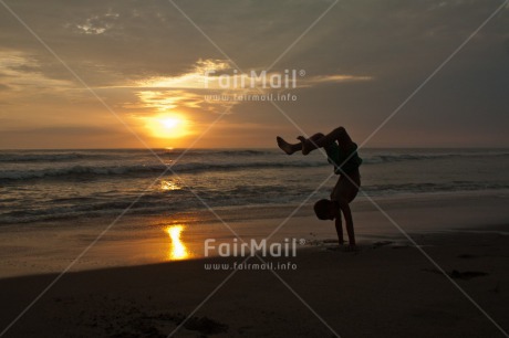 Fair Trade Photo Activity, Beach, Colour image, Horizontal, Outdoor, Peru, Sea, South America, Water, Yoga