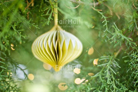 Fair Trade Photo Ball, Chachapoyas, Christmas, Christmas decoration, Christmas tree, Colour, Colour image, Green, Leaf, Light, Nature, Object, Peru, Pine cone, Place, South America