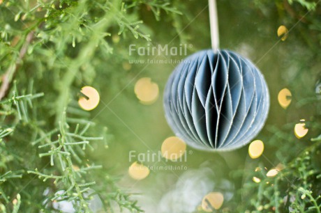 Fair Trade Photo Ball, Chachapoyas, Christmas, Christmas ball, Christmas decoration, Christmas tree, Colour, Colour image, Green, Horizontal, Leaf, Light, Nature, Object, Peru, Pine cone, Place, South America