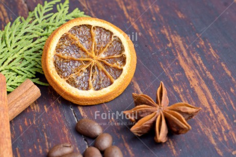 Fair Trade Photo Anise pine, Brown, Christmas, Christmas decoration, Cinnamon, Colour, Colour image, Food and alimentation, Fruits, Horizontal, Object, Orange, Place, South America, Wood