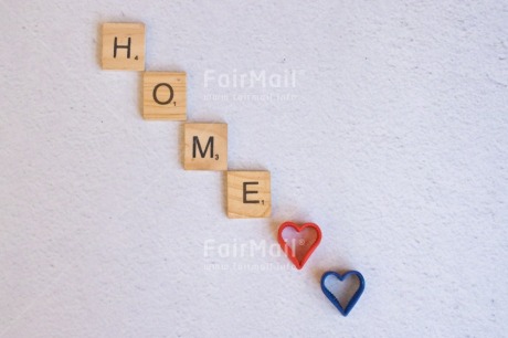 Fair Trade Photo Blue, Build, Colour, Colour image, Food and alimentation, Heart, Home, Horizontal, Letter, Love, Move, Nest, New home, New life, Object, Owner, Peru, Place, Red, South America, Sweet, Text, Welcome home, White
