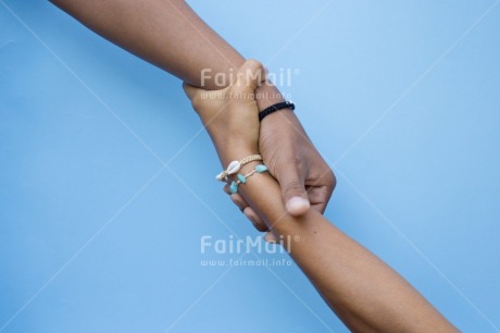 Fair Trade Photo Blue, Body, Bracelet, Colour, Colour image, Friendship, Hand, Help, Hope, Horizontal, Object, People, Peru, Place, Solidarity, South America, Together, Union, Values