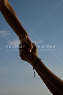 Fair Trade Photo Blue, Body, Bracelet, Colour, Colour image, Friendship, Hand, Help, Hope, Horizontal, Nature, Object, People, Peru, Place, Sky, Solidarity, South America, Together, Union, Values, Vertical