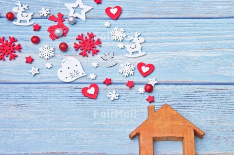 Fair Trade Photo Activity, Adjective, Animals, Blue, Celebrating, Christmas, Christmas decoration, Colour, Heart, Home, Horizontal, House, Nature, Object, Place, Present, Reindeer, Snowflake, Star, White, Wood