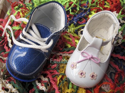 Fair Trade Photo Birth, Blue, Boy, Closeup, Colour image, Girl, Horizontal, New baby, People, Peru, Pregnant, Shoe, South America, Studio, White