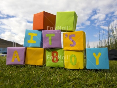 Fair Trade Photo Birth, Boy, Colour image, Day, Grass, Horizontal, Letter, New baby, Outdoor, People, Peru, Seasons, South America, Summer