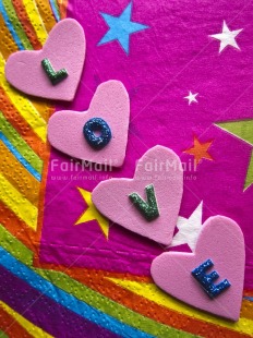 Fair Trade Photo Colour image, Heart, Indoor, Letter, Love, Peru, Pink, South America, Studio, Tabletop, Valentines day, Vertical