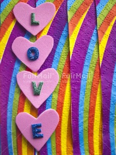 Fair Trade Photo Colour image, Heart, Indoor, Letter, Love, Peru, Pink, South America, Studio, Tabletop, Valentines day, Vertical