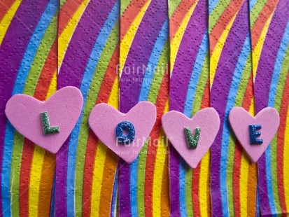 Fair Trade Photo Colour image, Heart, Horizontal, Indoor, Letter, Love, Peru, Pink, South America, Studio, Tabletop, Valentines day