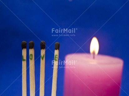 Fair Trade Photo Candle, Colour image, Flame, Horizontal, Indoor, Letter, Love, Match, Peru, Pink, South America, Studio, Valentines day