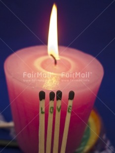 Fair Trade Photo Candle, Colour image, Flame, Indoor, Letter, Love, Match, Peru, Pink, South America, Studio, Valentines day, Vertical